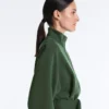 Chaqueta utilitaria de sarga con cinturón Chaqueta utilitaria de sarga con cinturón