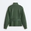 Chaqueta utilitaria de sarga con cinturón Chaqueta utilitaria de sarga con cinturón