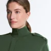 Chaqueta utilitaria larga con cinturón de sarga