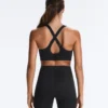 Compressive Cross-Back Sports Bra with Firm Support