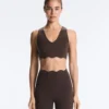 Compressive Sports Bra de sujeción media con diseño ondulado