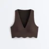 Compressive Sports Bra de sujeción media con diseño ondulado