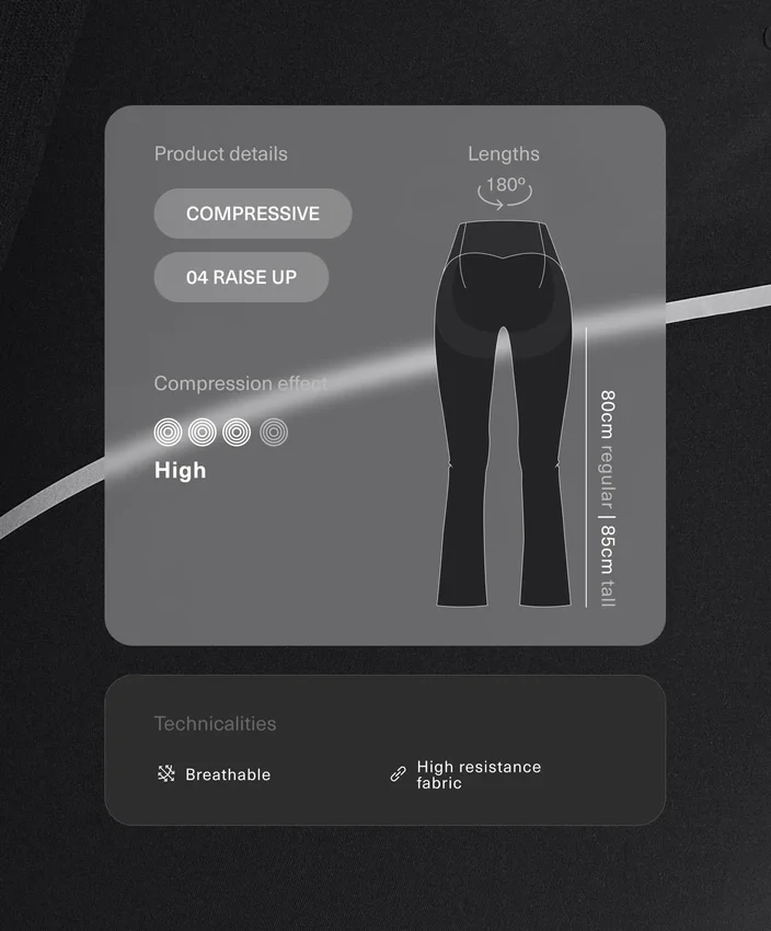 Pantalones acampanados Compressive de talle alto Pantalones acampanados Compressive de talle alto