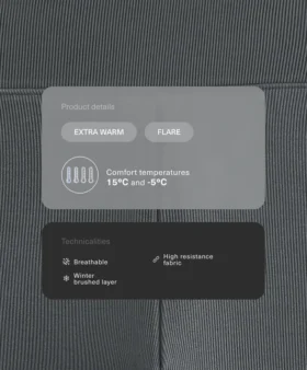 Pantalones acampanados de canalé extra cálidos sin costuras y de talle superalto