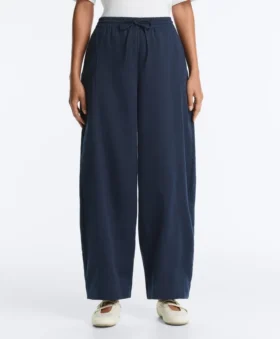 Pantalones acampanados de mezcla de algodón