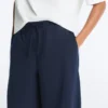 Pantalones acampanados de mezcla de algodón