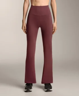 Pantalones acampanados de punto elástico Comfortlux de talle alto