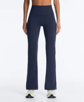Pantalones acampanados de punto elástico Comfortlux de talle alto