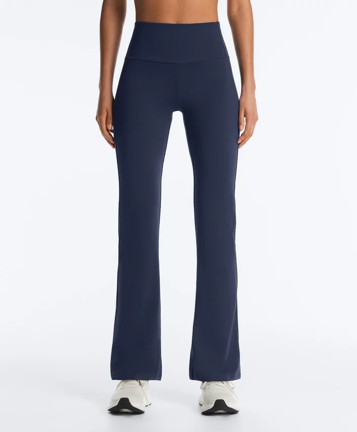 Pantalones acampanados de punto elástico Comfortlux de talle alto Pantalones acampanados de punto elástico Comfortlux de talle alto