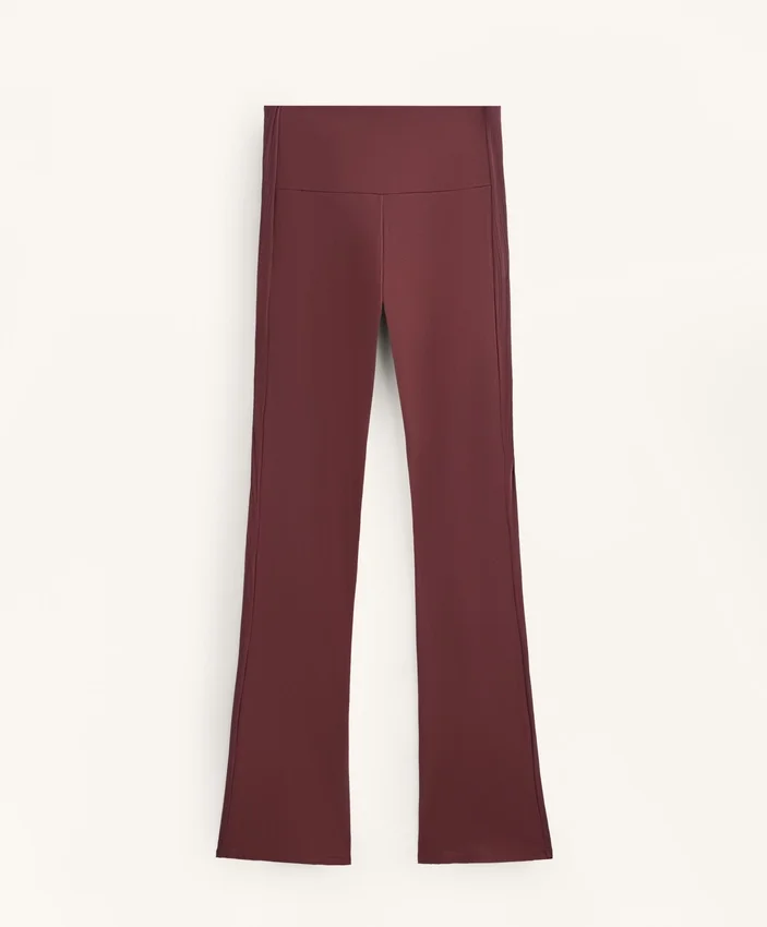Pantalones acampanados de punto elástico Comfortlux de talle alto Pantalones acampanados de punto elástico Comfortlux de talle alto