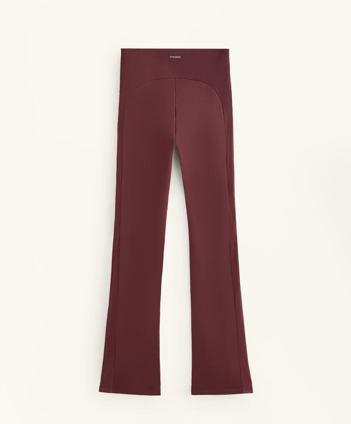 Pantalones acampanados de punto elástico Comfortlux de talle alto Pantalones acampanados de punto elástico Comfortlux de talle alto