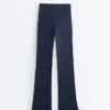 Pantalones acampanados de punto elástico Comfortlux de talle alto Pantalones acampanados de punto elástico Comfortlux de talle alto