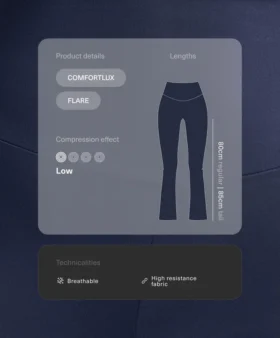 Pantalones acampanados de punto elástico Comfortlux de talle alto