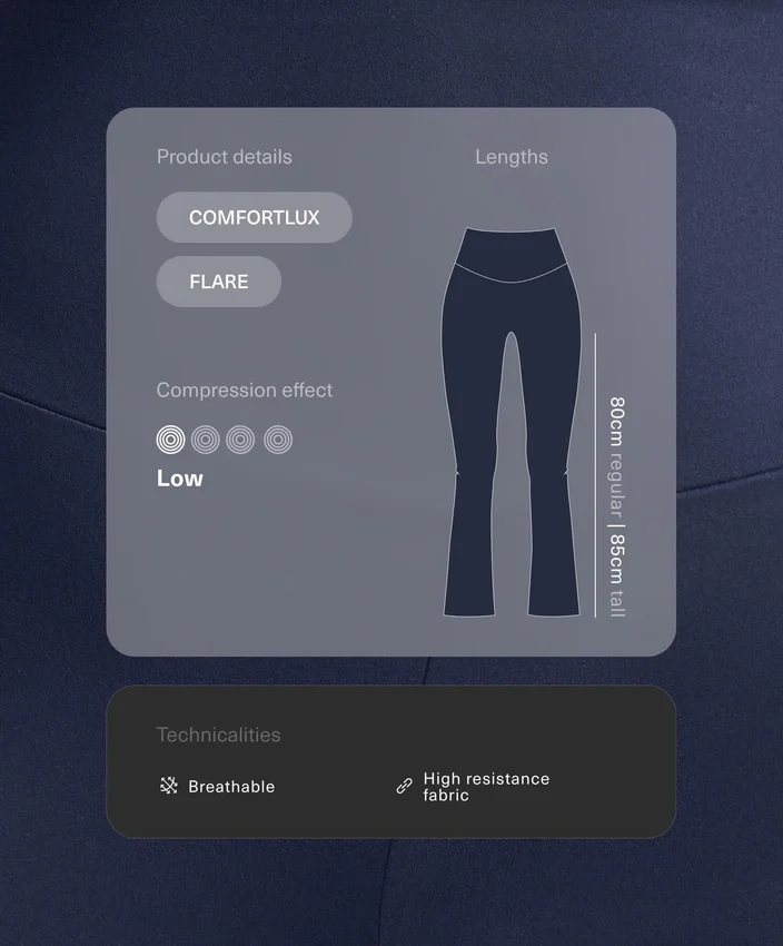 Pantalones acampanados de punto elástico Comfortlux de talle alto Pantalones acampanados de punto elástico Comfortlux de talle alto