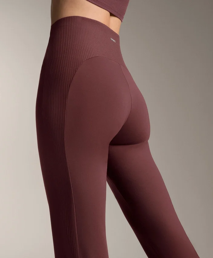 Pantalones acampanados de punto elástico Comfortlux de talle alto Pantalones acampanados de punto elástico Comfortlux de talle alto