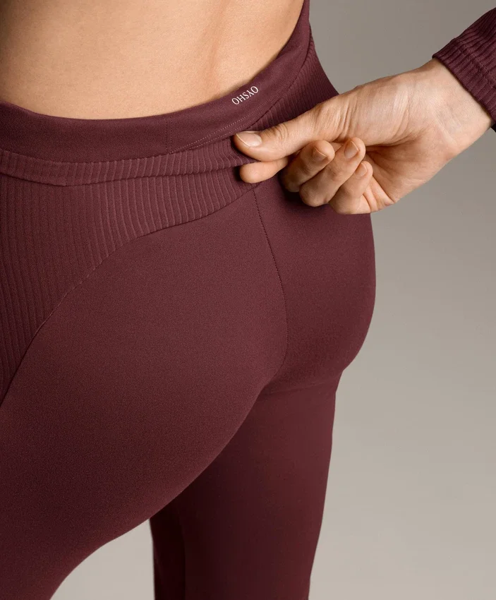 Pantalones acampanados de punto elástico Comfortlux de talle alto Pantalones acampanados de punto elástico Comfortlux de talle alto