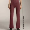 Pantalones acampanados de punto elástico Comfortlux de talle alto Pantalones acampanados de punto elástico Comfortlux de talle alto