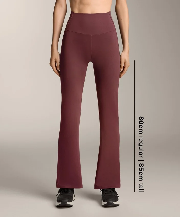 Pantalones acampanados de punto elástico Comfortlux de talle alto Pantalones acampanados de punto elástico Comfortlux de talle alto