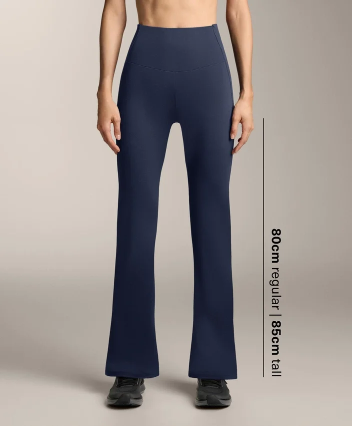 Pantalones acampanados de punto elástico Comfortlux de talle alto Pantalones acampanados de punto elástico Comfortlux de talle alto