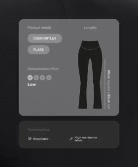 Pantalones acampanados de talle alto Comfortlux
