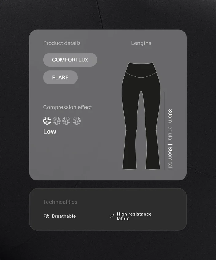Pantalones acampanados de talle alto Comfortlux Pantalones acampanados de talle alto Comfortlux