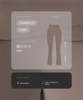 Pantalones acampanados de talle alto Comfortlux con cintura drapeada