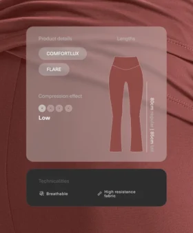 Pantalones acampanados de talle alto Comfortlux con cintura drapeada
