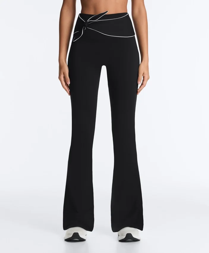 Pantalones acampanados de talle alto Comfortlux con lazo Pantalones acampanados de talle alto Comfortlux con lazo