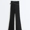 Pantalones acampanados de talle alto Comfortlux con lazo Pantalones acampanados de talle alto Comfortlux con lazo