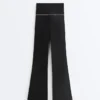 Pantalones acampanados de talle alto Comfortlux con lazo Pantalones acampanados de talle alto Comfortlux con lazo