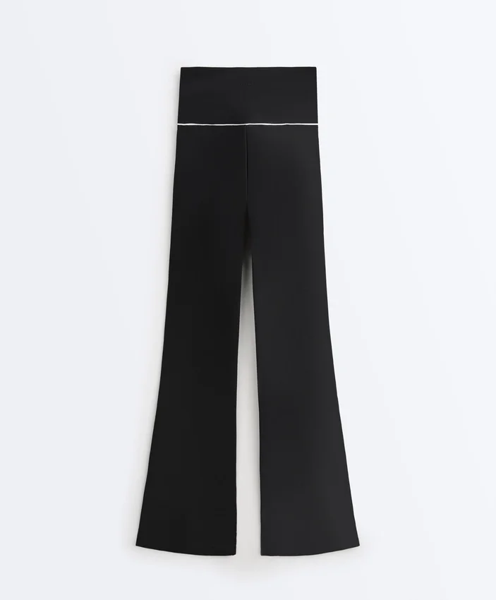 Pantalones acampanados de talle alto Comfortlux con lazo Pantalones acampanados de talle alto Comfortlux con lazo