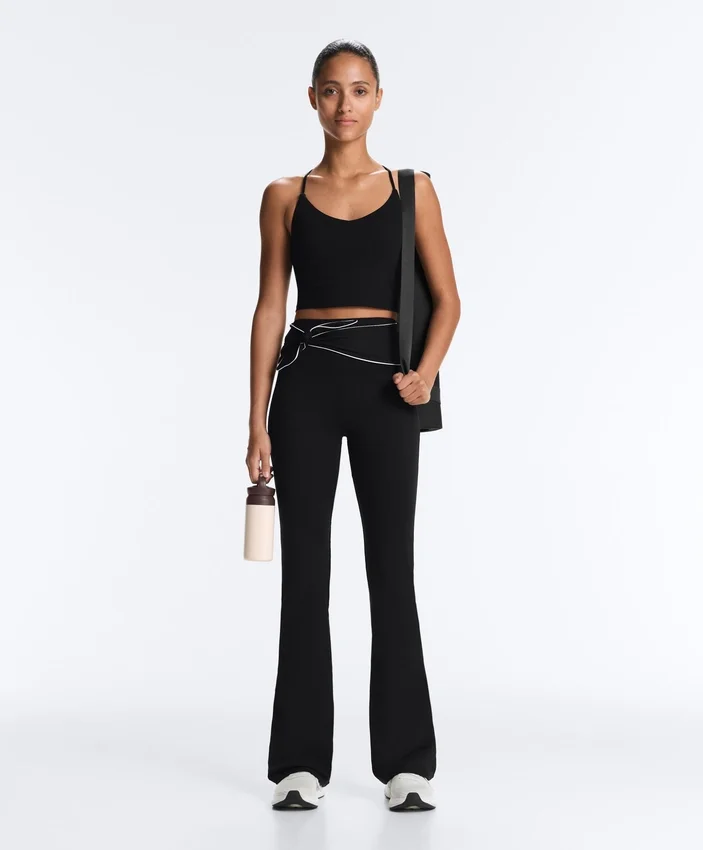 Pantalones acampanados de talle alto Comfortlux con lazo Pantalones acampanados de talle alto Comfortlux con lazo