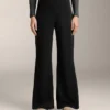Pantalones acampanados de talle superalto con modal cepillado Pantalones acampanados de talle superalto con modal cepillado