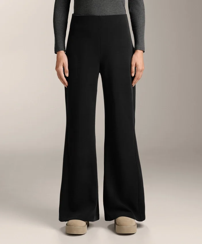 Pantalones acampanados de talle superalto con modal cepillado Pantalones acampanados de talle superalto con modal cepillado
