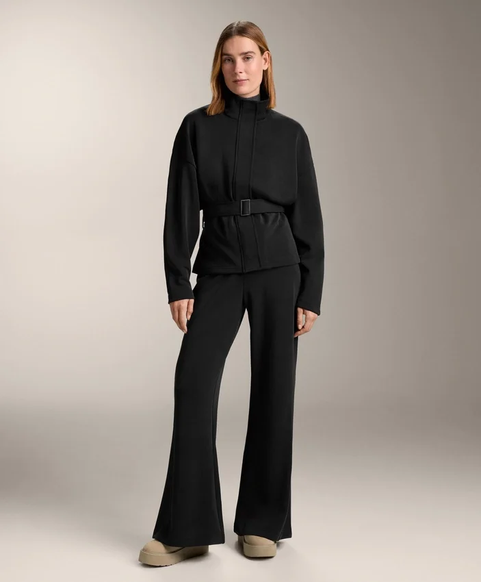 Pantalones acampanados de talle superalto con modal cepillado Pantalones acampanados de talle superalto con modal cepillado