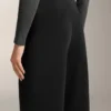 Pantalones acampanados de talle superalto con modal cepillado Pantalones acampanados de talle superalto con modal cepillado