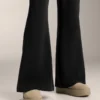 Pantalones acampanados de talle superalto con modal cepillado Pantalones acampanados de talle superalto con modal cepillado