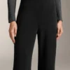 Pantalones acampanados de talle superalto con modal cepillado Pantalones acampanados de talle superalto con modal cepillado