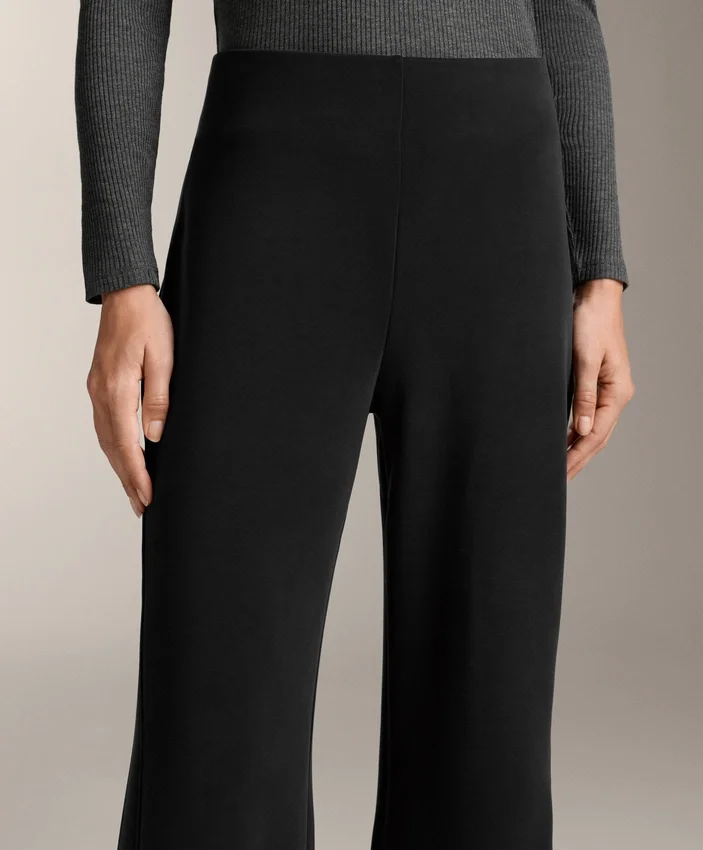 Pantalones acampanados de talle superalto con modal cepillado Pantalones acampanados de talle superalto con modal cepillado
