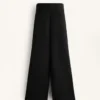 Pantalones acampanados de talle superalto con modal cepillado Pantalones acampanados de talle superalto con modal cepillado