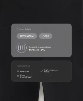 Pantalones acampanados extra cálidos sin costuras y de talle superalto