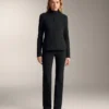 Pantalones acampanados sin costuras, de talle alto y súper cálidos