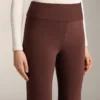 Pantalones acampanados sin costuras, de talle alto y súper cálidos