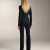 Pantalones acampanados sin costuras, de talle alto y súper cálidos