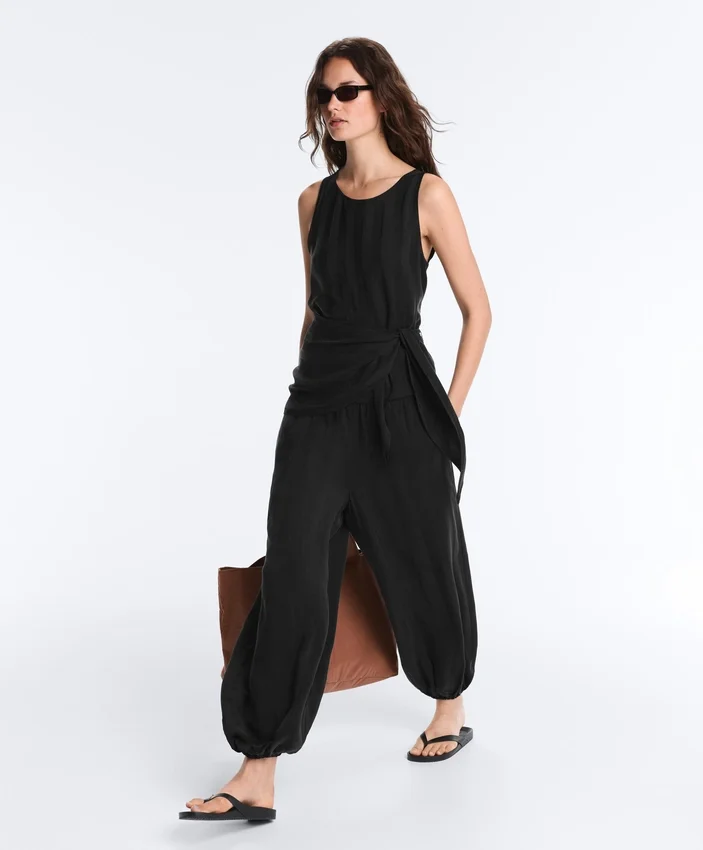 Pantalones bombachos 100 % cupro Pantalones bombachos 100 % cupro