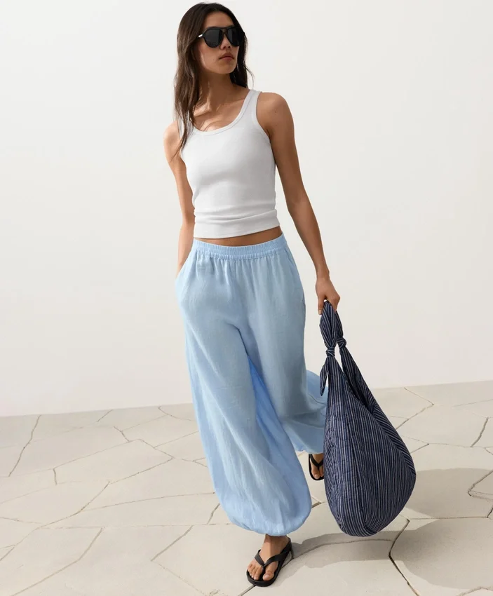 Pantalones bombachos 100 % lino Pantalones bombachos 100 % lino