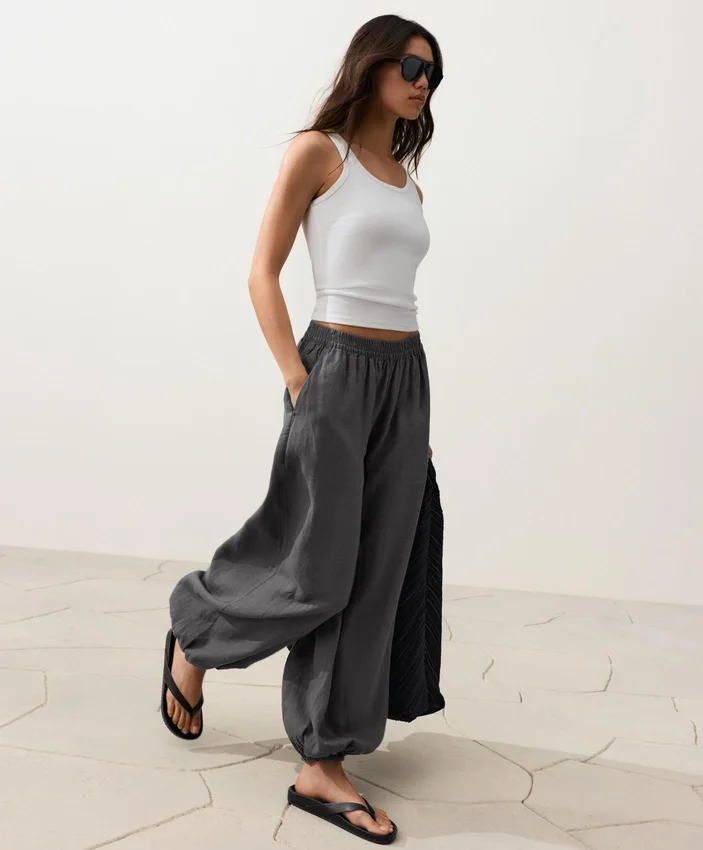 Pantalones bombachos 100 % lino Pantalones bombachos 100 % lino