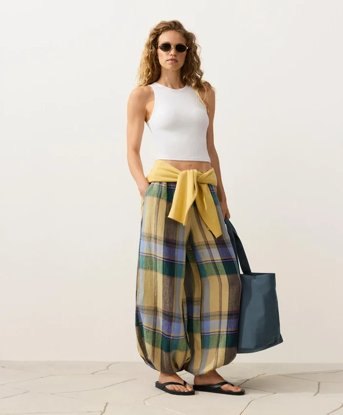 Pantalones bombachos 100 % lino Pantalones bombachos 100 % lino