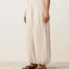Pantalones bombachos a rayas 100 % lino Pantalones bombachos a rayas 100 % lino