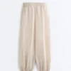 Pantalones bombachos a rayas 100 % lino Pantalones bombachos a rayas 100 % lino
